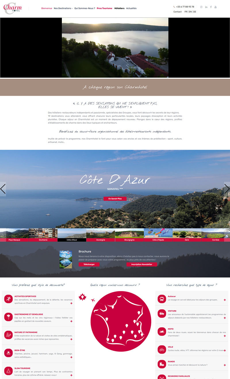 Aperçu du site de Charmhotel